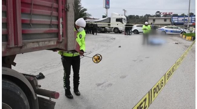 Bisiklet sürücüsü feci şekilde can verdi