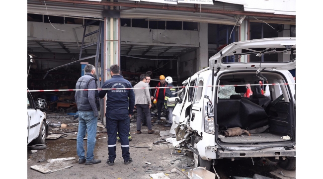 Sanayi sitesinde korkutan patlama