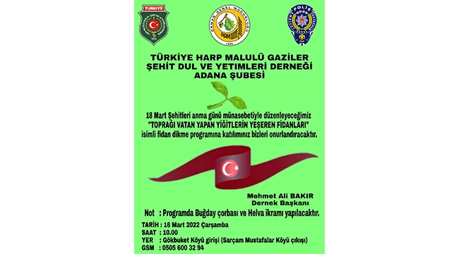Yanan ormanlar şehitler için dikilecek fidanlar ile yeşerecek