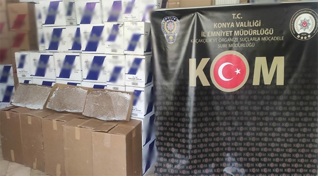 1 milyon 70 bin kaçak makaron ele geçirildi