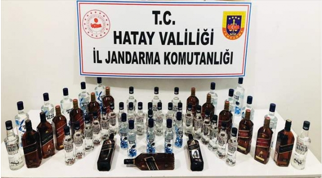 Gümrük kaçağı 55 şişe içki ele geçirildi