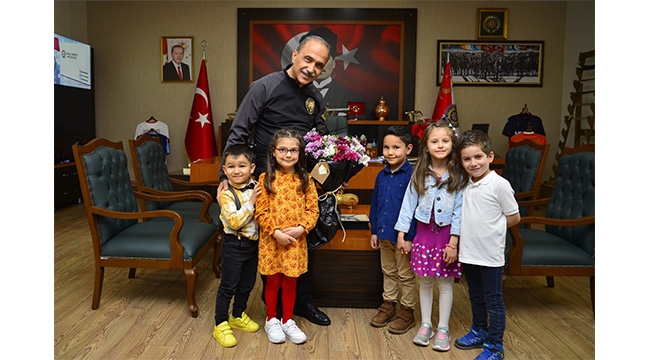 Öğrenciler, Emniyet Müdürü İnci’yi ziyaret etti