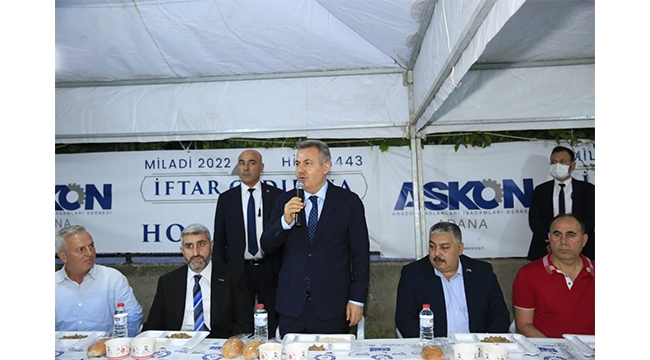 VALİ ELBAN ASKON İFTAR ÇADIRINI ZİYARET ETTİ