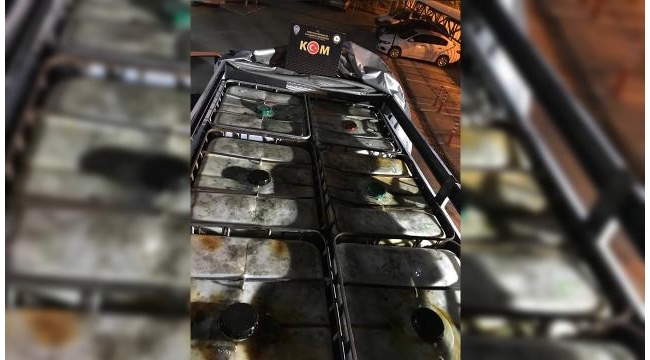 5 ton 952 litre kaçak akaryakıt ele geçirildi
