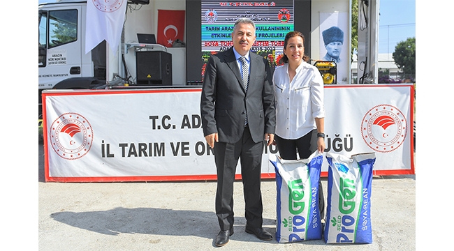 VALİ ELBAN SOYA TOHUMU DAĞITTI