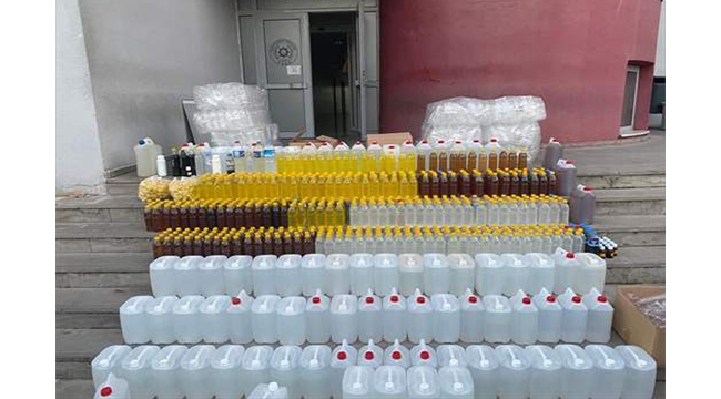 275 litre sahte içki ele geçirildi