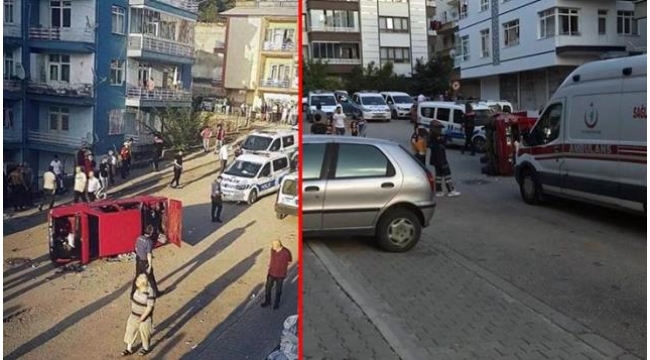 Ehliyetsiz çocuğu darp edip, aracı devirdiler