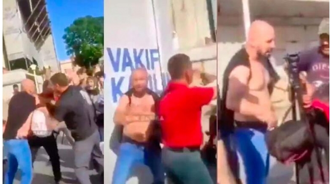 Eminönü'nde tv muhabirine meydan dayağı!