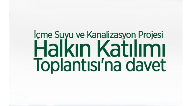 Halkın katılımı toplantısı'na davet