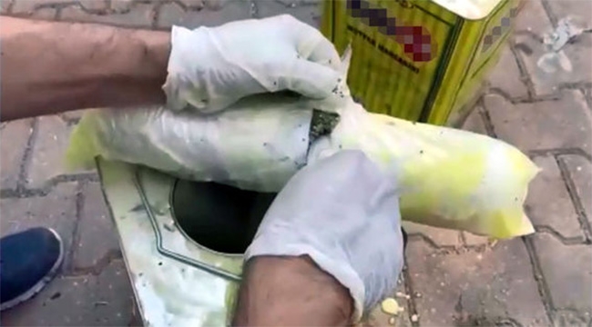 Margarin kutusundan uyuşturucu çıktı!