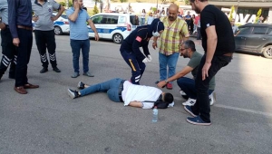 Otomobilin çarptığı yaya yaralandı