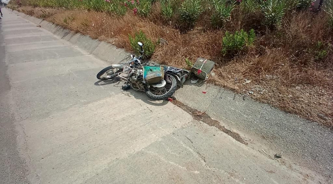 Otomobille motosiklet çarpıştı:1 ölü