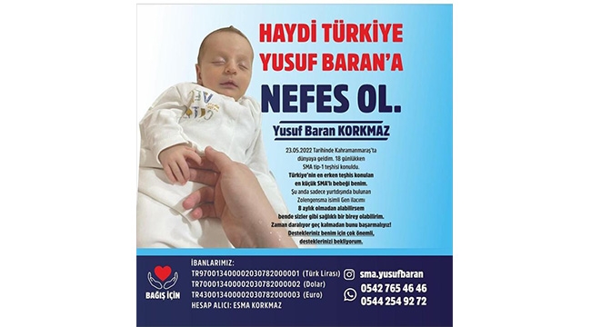 SMA’LI YUSUF BEBEK YARDIM BEKLİYOR