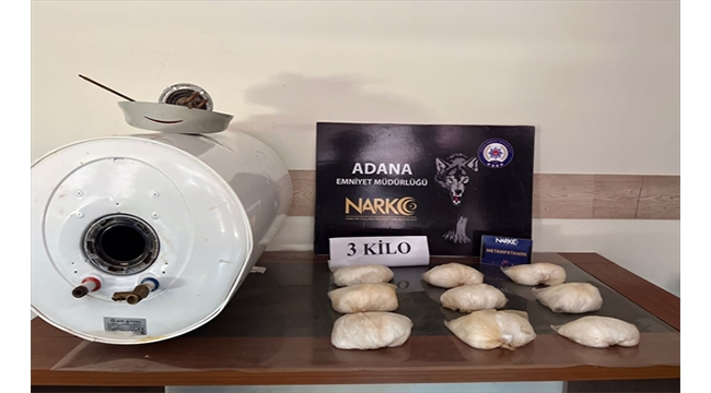 Termosifon içinden 3 kilogram esrar çıktı