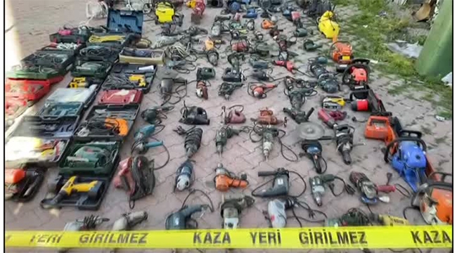 Hurdacıda 174 çalıntı eşya ele geçirildi