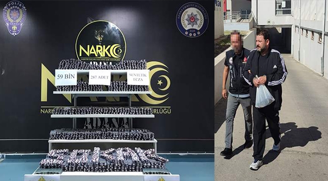 Yeşil reçeteyle satılan 59 bin 287 hap ele geçirildi