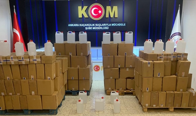 3 ton 140 litre etil alkol ele geçirildi