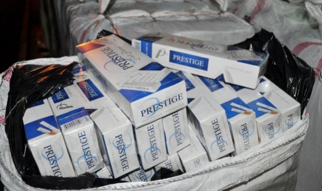 1500 paket gümrük kaçağı sigara ele geçirildi