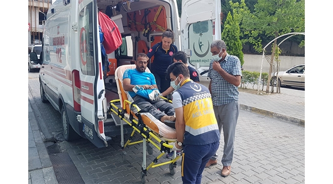 Haddahane işçisinin ayağına demir düştü
