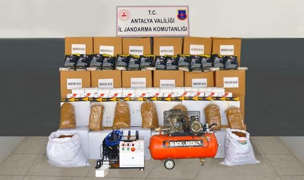 1 ton 120 kilogram kaçak tütün ele geçirildi