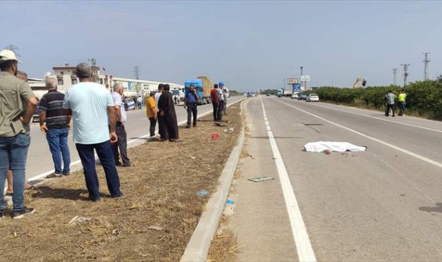 Motosiklet sürücüsü feci şekilde can verdi