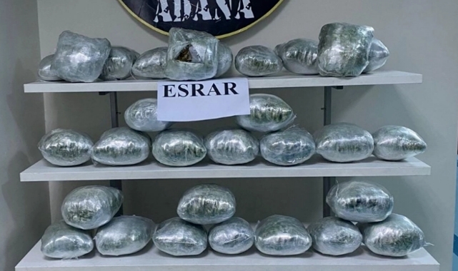Adana'da 23 kilo esrar ele geçirildi