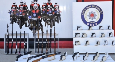 Adana'da 88 ruhsatsız silah ele geçirildi