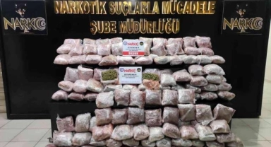 104 kilo ‘skunk' ele geçirildi