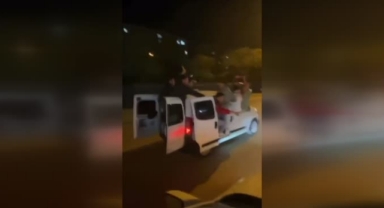 Asker uğurlama konvoyunda tehlikeli anlar!