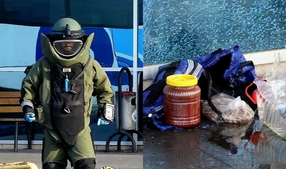 Bomba şüphesiyle patlatılan paketten salça çıktı