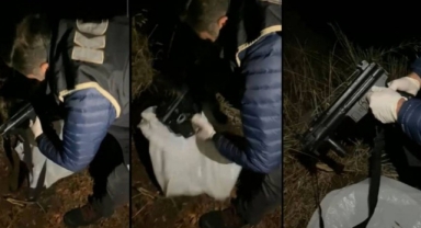 Mezarlıkta uzun namlulu silah bulundu