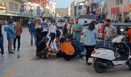 Otomobille motosiklet çarpıştı:1 yaralı