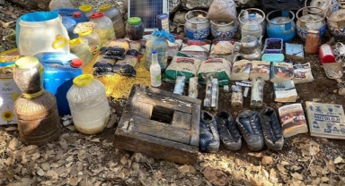 PKK'lı teröristlere ait sığınakta patlayıcı madde bulundu