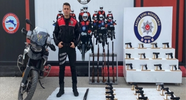 Polis denetimlerinde 100 ruhsatsız silah ele geçirildi