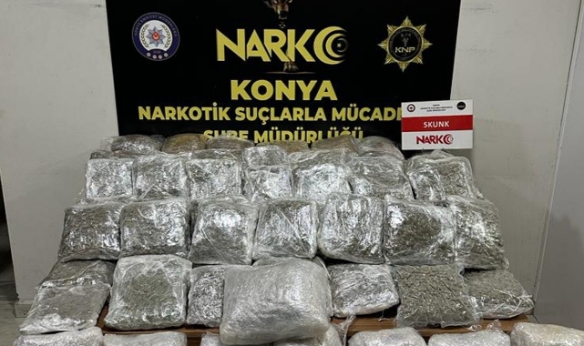 64 kilogram skunk ele geçirildi