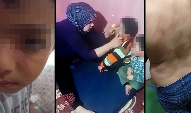 Anneden Çocuklarına İşkence!