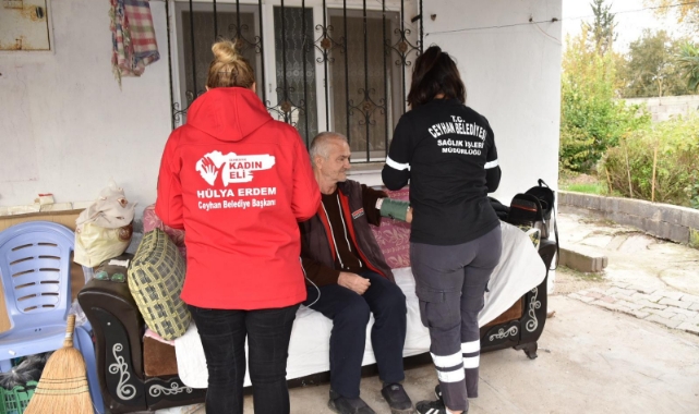 Ceyhan Belediyesi, evde bakım ve sağlık hizmeti sunuyor