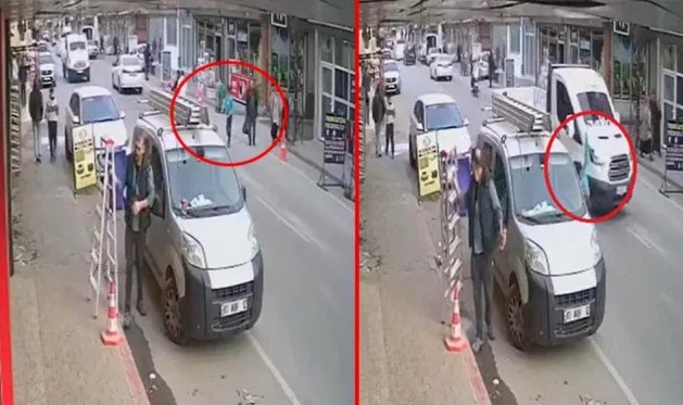 Kamyonetin çarptığı çocuk metrelerce sürüklendi!