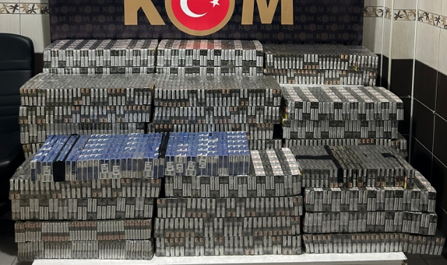 4 bin 800 paket kaçak sigara ele geçirildi