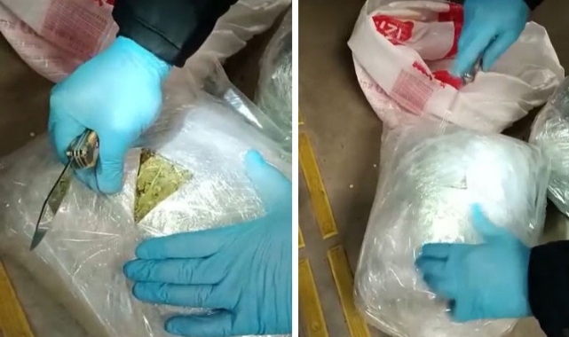 9 kilo 200 gram esrar ele geçirildi