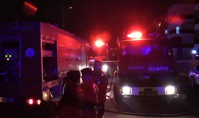 Atık malzeme deposunda korkutan yangın