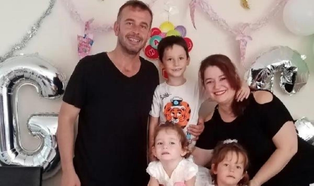 Polis memuru, eşi ve  3 çocuğu toprağa verildi