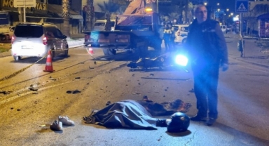 Motosiklet Sürücüsü Feci Şekilde Can Verdi