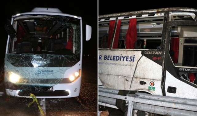 Deprem Bölgesinden Dönenleri Taşıyan Otobüs Kaza Yaptı!