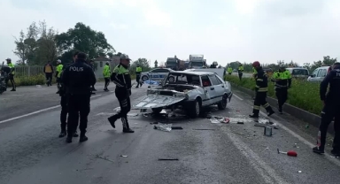 Otomobil Refüje Çarptı:1 Ölü, 2 Yaralı