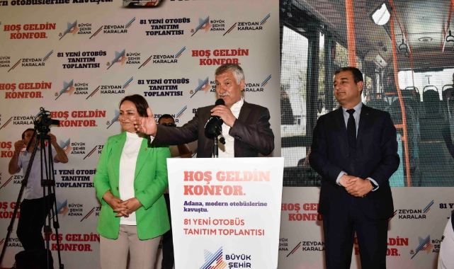 Adanalının Hizmetine Sunulan 81 Yeni Otobüsün Tanıtımı Yapıldı