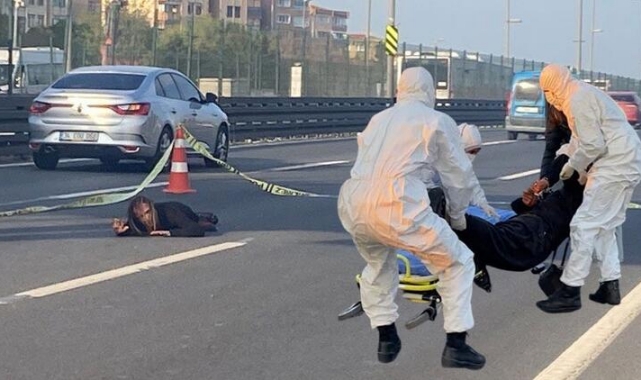 AIDS İddiasıyla Yol Ortasına Yatıp Trafiği Kitledi!