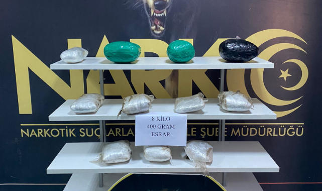 Araçta 8 Kilo 400 Gram Esrar Ele Geçirildi