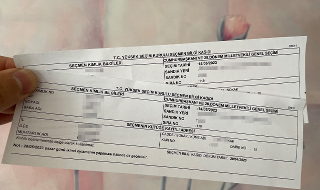 Seçmen Bilgi Kağıtları, Yeniden Dağıtılacak