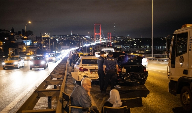 15 Temmuz Şehitler Köprüsü'nde Zincirleme Trafik Kazası